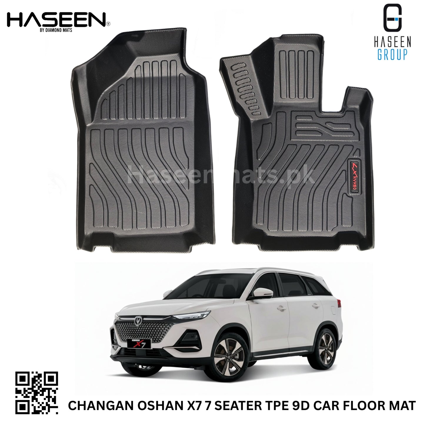 CHANGAN OSHAN X7 7 SEATER 9D TPE PLASTIC HEAVY DUTY CAR FLOOR MAT