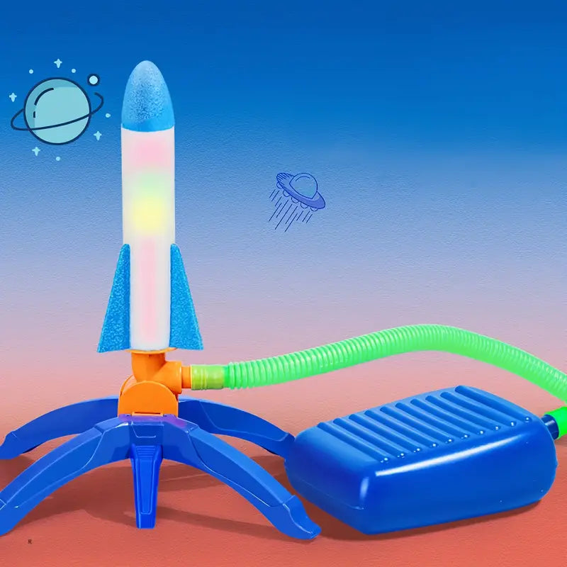 Foot pump rocket launcher toy for kids – view 2
