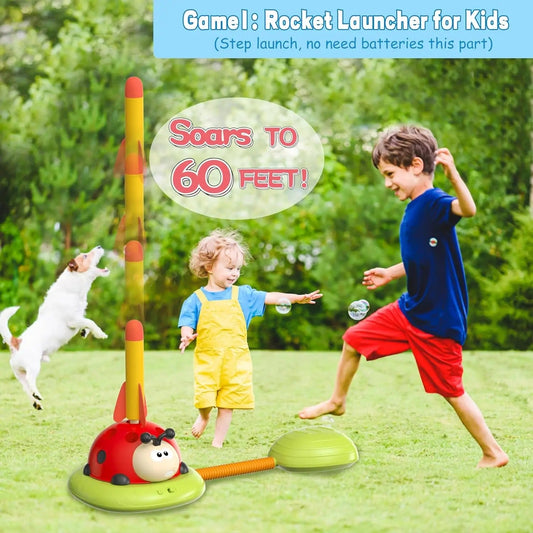 3 in 1 Musical Jump, Toss & Rocket Launcher Toy