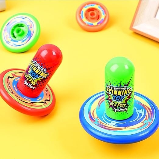Colorful multi-layered spinning top toy – view 6