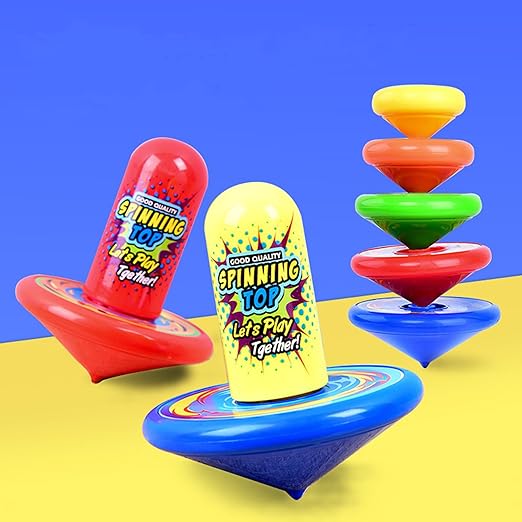 Colorful multi-layered spinning top toy – view 4
