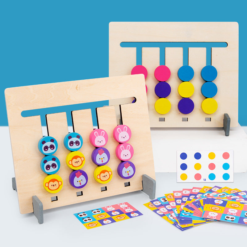 Montessori wooden slide puzzle game – view 5