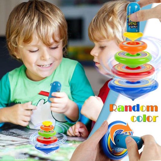 Colorful multi-layered spinning top toy – view 2