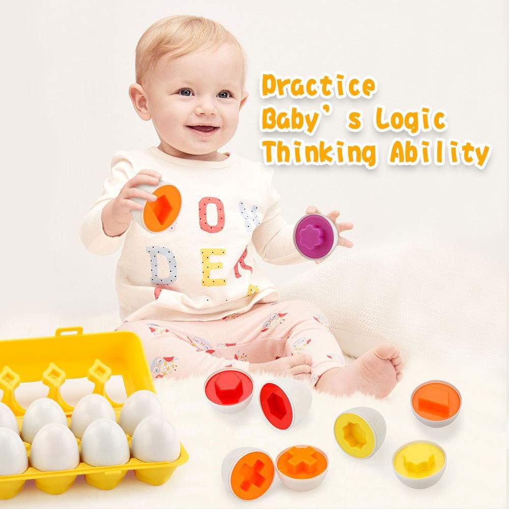Montessori matching eggs tray, 12 pcs – view 2
