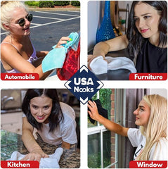 USANOOKS Microfiber Cleaning Cloth Grey - 12 Pcs (12.5"x12.5") - High Performance - 1200 Washes, Ultra Absorbent Microfiber Towel Weave Grime & Liquid for Streak-Free Mirror Shine - Car Washing Cloth