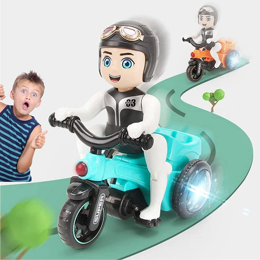 Musical stunt tricycle toy with 360 spin – view 2