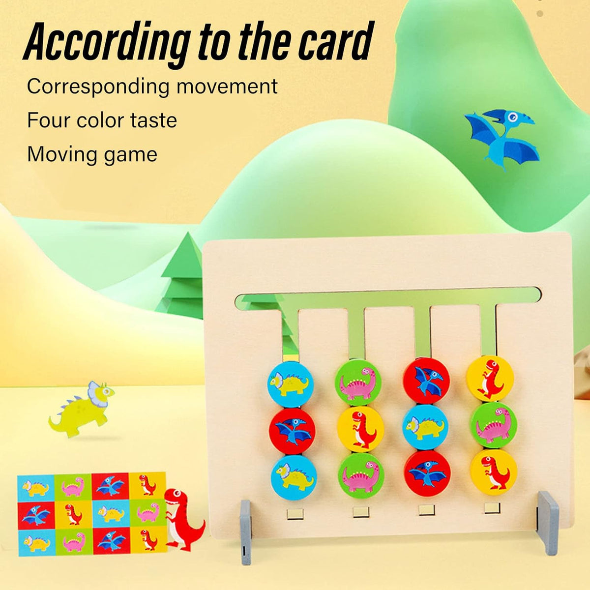 Montessori wooden slide puzzle game – view 2
