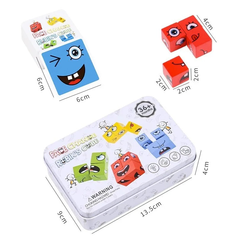 Face Changing Magic Cube Building Blocks