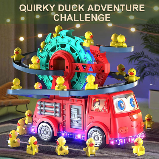 Musical duck track fire truck set – view 2