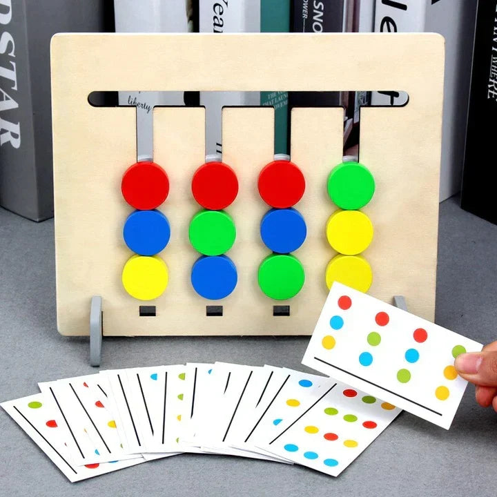 Montessori wooden slide puzzle game – view 4