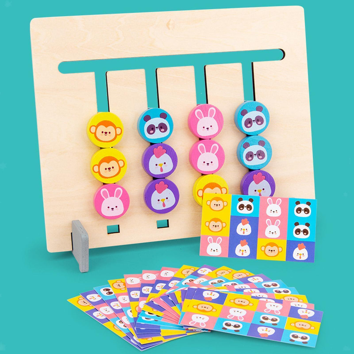 Montessori wooden slide puzzle game – view 6