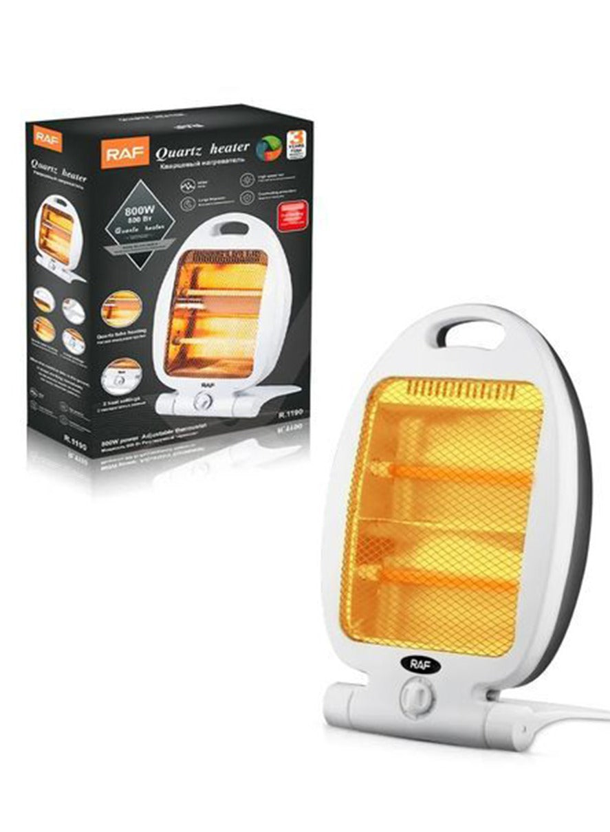 RAF Quartz Room Heater with 2-Tube , 800W power , adjustable thermostat Model 90D