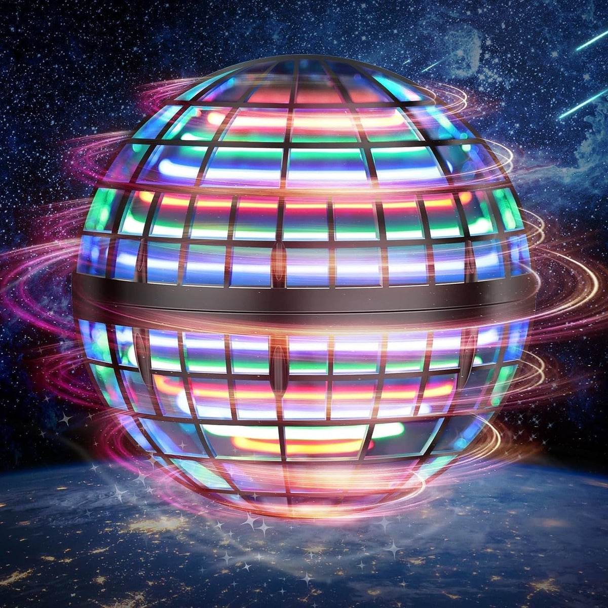 Flying spinner ball with RGB lights – view 4