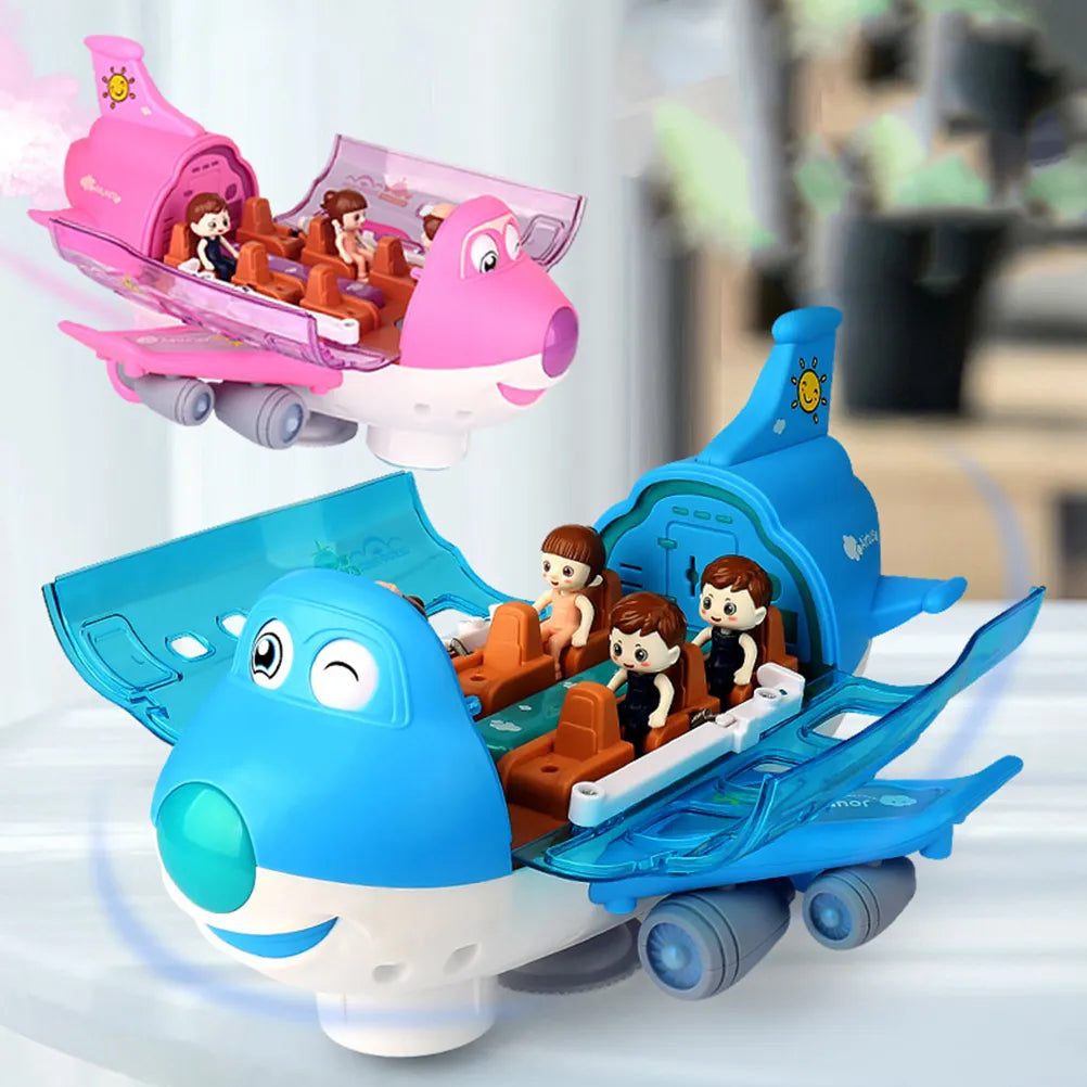 Musical 360 rotating gear airplane toy – view 2
