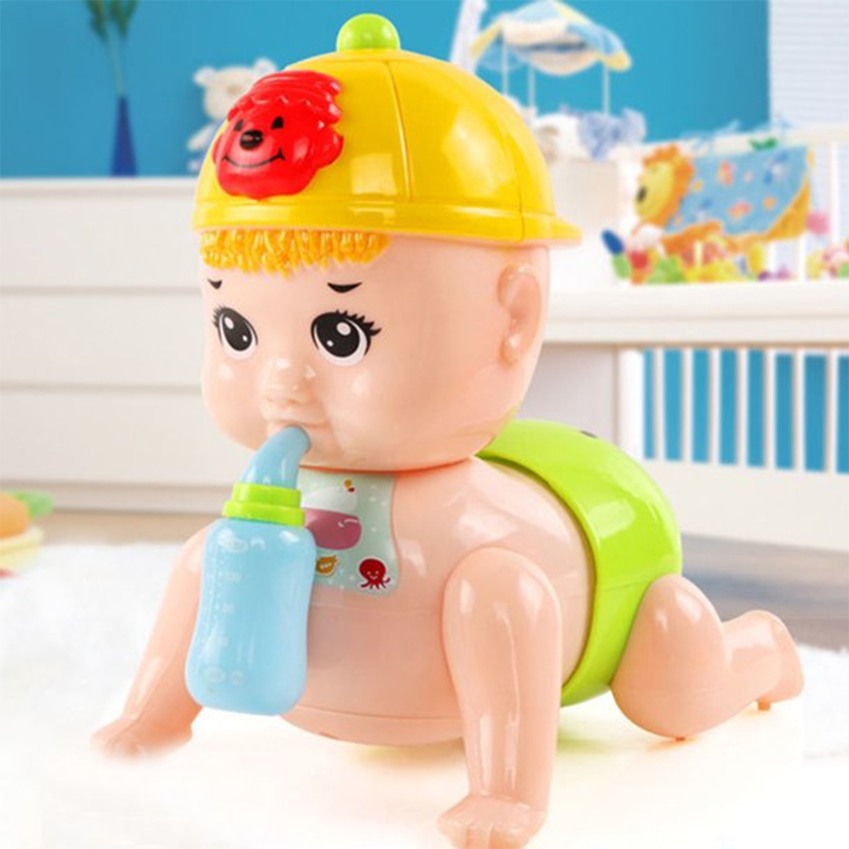 Musical baby crawling toy with LED lights