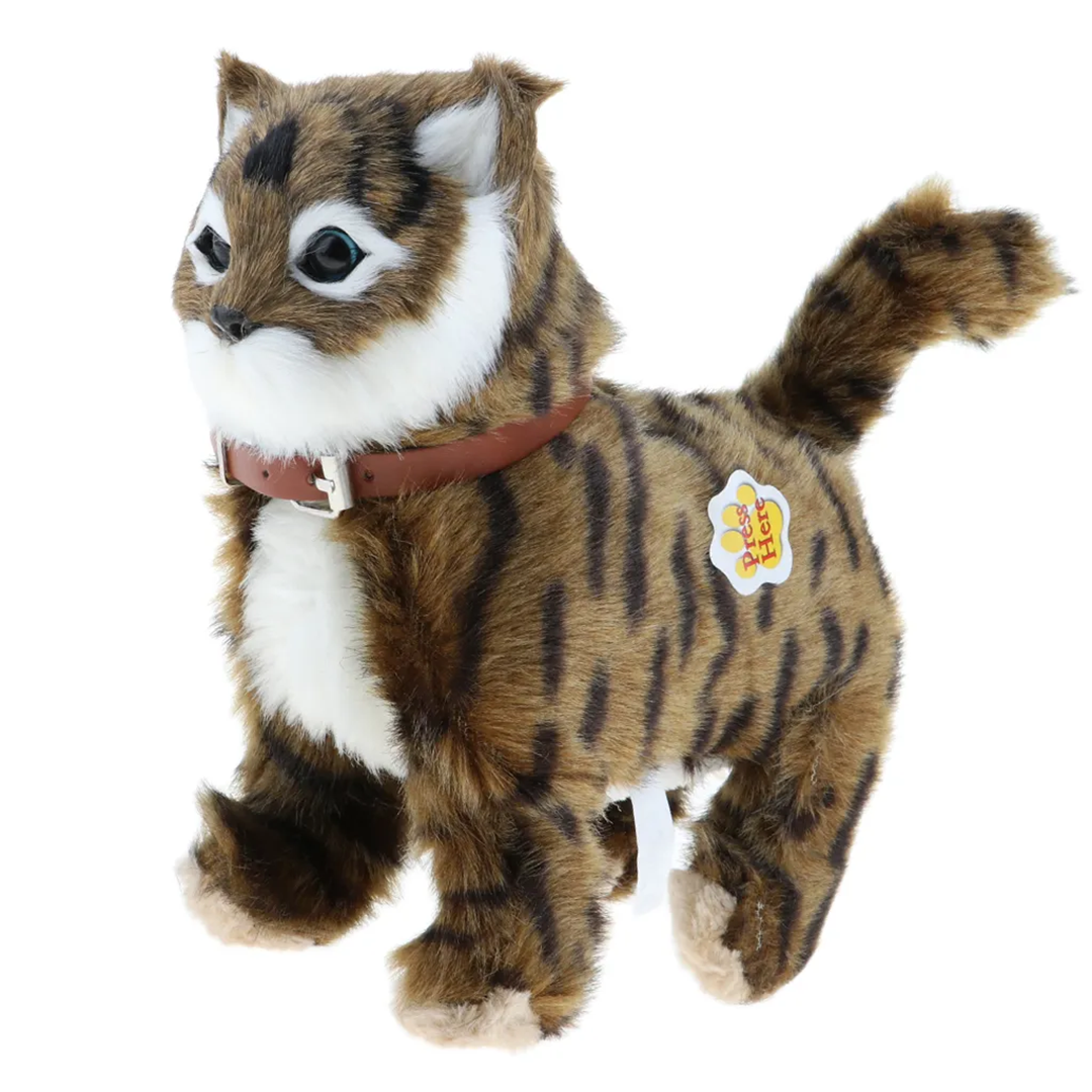 Musical walking cat plush toy with remote leash – view 4
