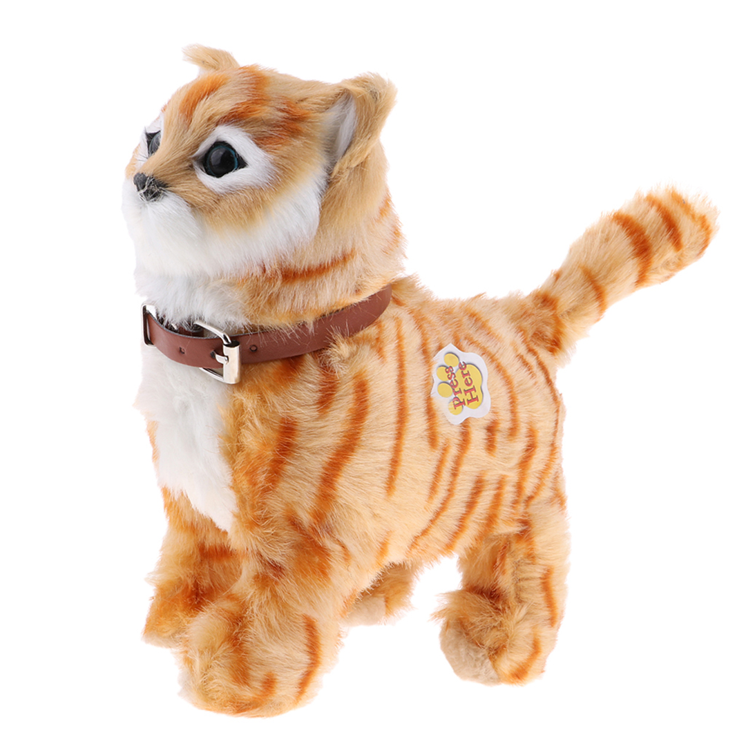 Musical walking cat plush toy with remote leash – view 3