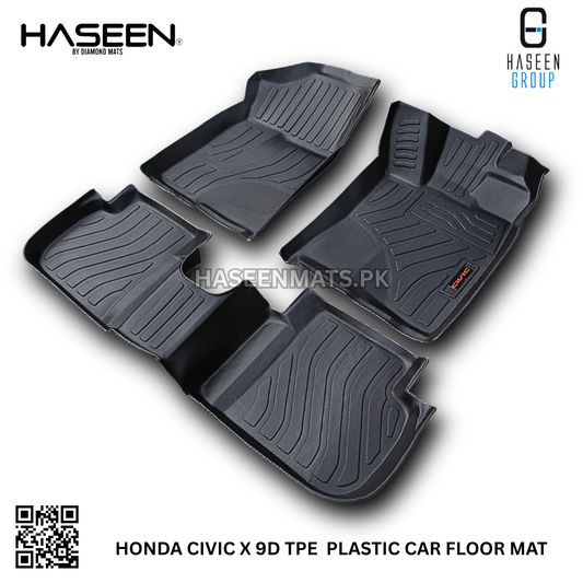HONDA CIVIC X 2016-2021 TPE PLASTIC HEAVY DUTY 9D FLOOR MAT
