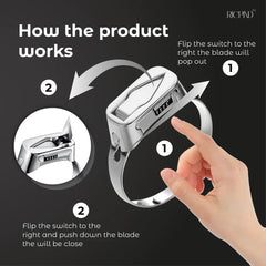 Adjustable Self Defense Ring - Self Defense Ring Knife - Hidden Blade Emergency Protection Tool for Men & Women