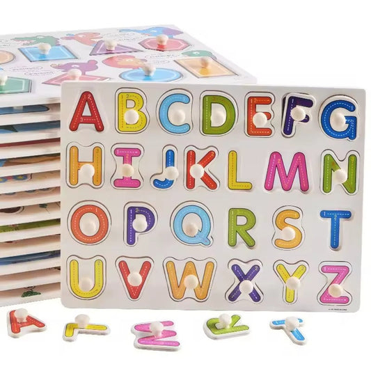 Arabic & English Alphabet Wooden Puzzle