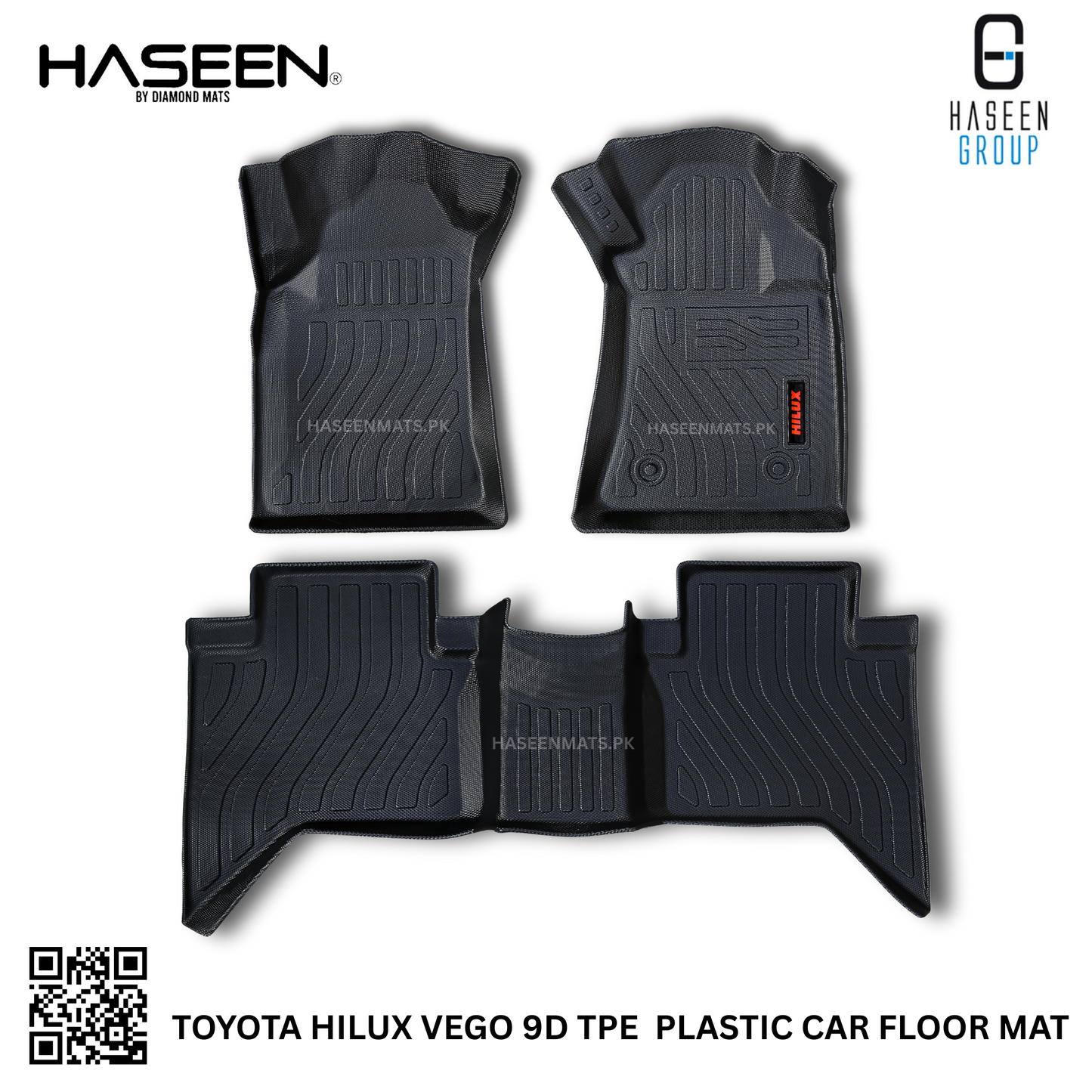 TOYOTA HILUX NEW LUXURY STYLE TPE PLASTIC HEAVY DUTY 9D FLOOR MAT