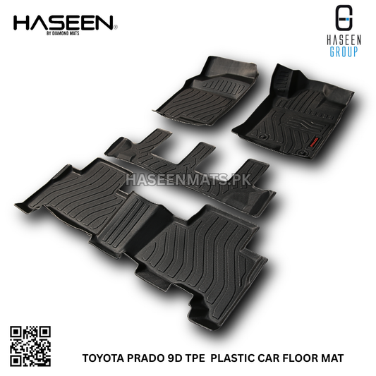 TOYOTA PRADO NEW LUXURY STYLE 9D TPE PLASTIC HEAVY DUTY FLOOR MAT