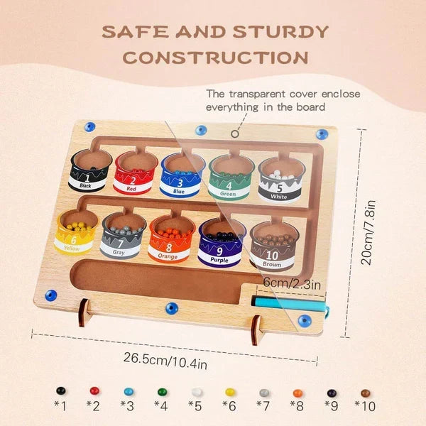 Kids magnetic color counting board – view 5