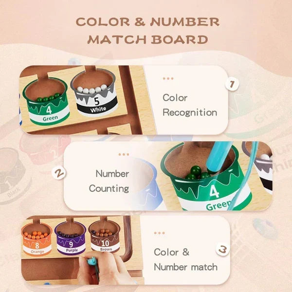 Kids magnetic color counting board – view 8