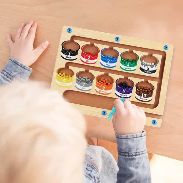 Kids magnetic color counting board