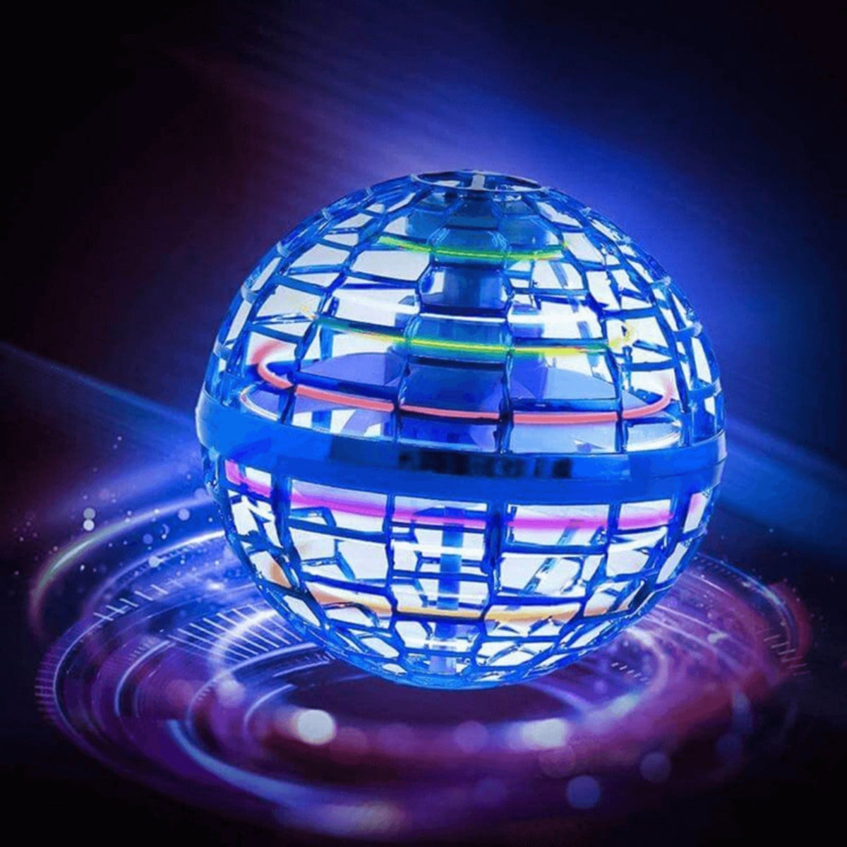 Flying spinner ball with RGB lights – view 2