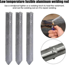 3Pcs Easy Melt Low Temperature Welding Rods – Aluminum Soldering Sticks for Metal Repair, Hole Filling & DIY Fixes
