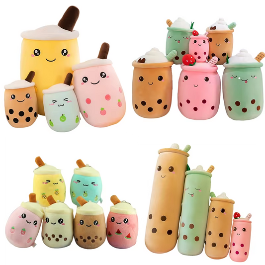 Wholesale 24cm 35cm 50cm 70cm Peluche Plushies Kawaii Cute Stuffed Pearl Cup Shape Toy Bubble Milk Tea Boba Plush Toy
