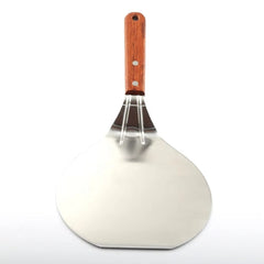 Stainless Steel Pizza Peel Wood Handle Baking Shovel Paddle Cake Lifter Transfer Tray for Baking