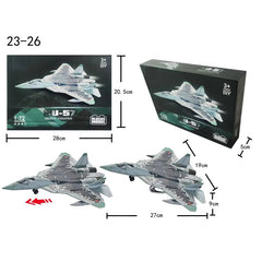 1/72 Air Force SU-57 Fighter Jet Toy Army Airplanes Aircraft Bomber Plane Educational Kid Building Block Military Toy