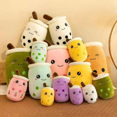 Wholesale 24cm 35cm 50cm 70cm Peluche Plushies Kawaii Cute Stuffed Pearl Cup Shape Toy Bubble Milk Tea Boba Plush Toy