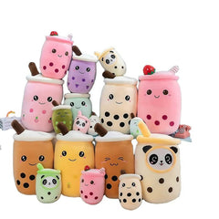 Wholesale 24cm 35cm 50cm 70cm Peluche Plushies Kawaii Cute Stuffed Pearl Cup Shape Toy Bubble Milk Tea Boba Plush Toy