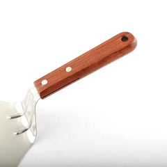 Stainless Steel Pizza Peel Wood Handle Baking Shovel Paddle Cake Lifter Transfer Tray for Baking