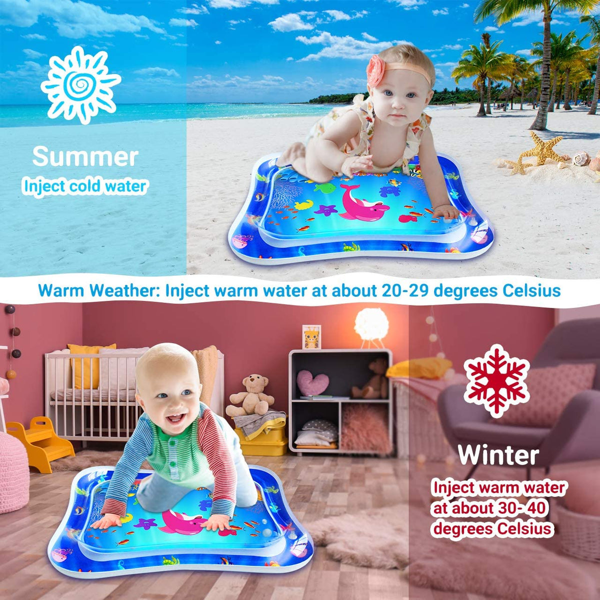 Baby water play mat for tummy time – view 5