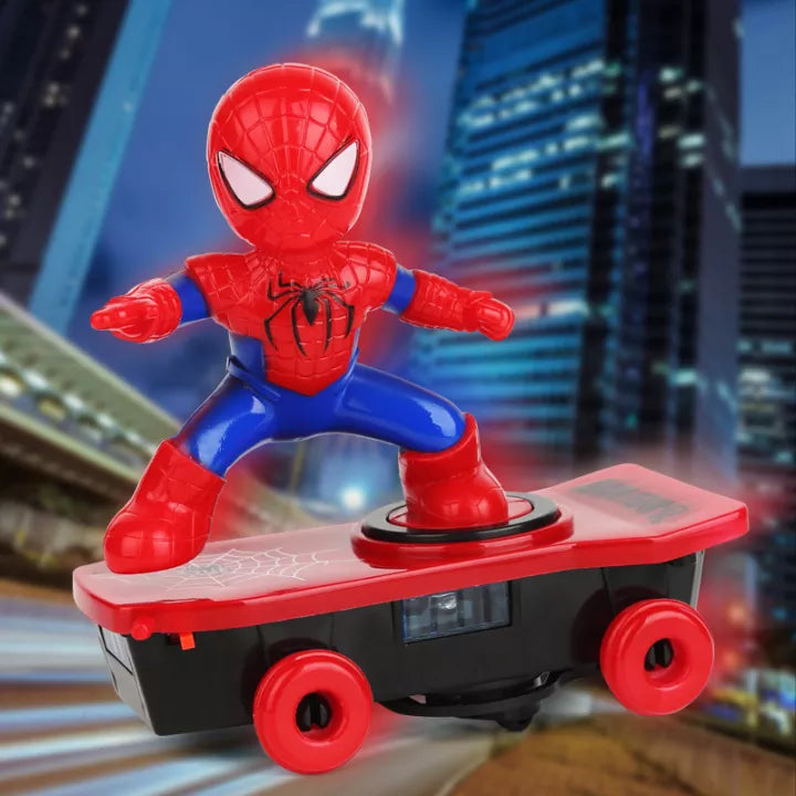 Electric stunt skateboard toy with LED lights