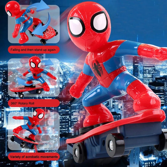 Electric stunt skateboard toy with LED lights – view 2