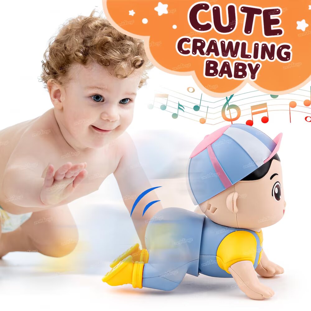 Musical baby crawling toy with LED lights – view 2