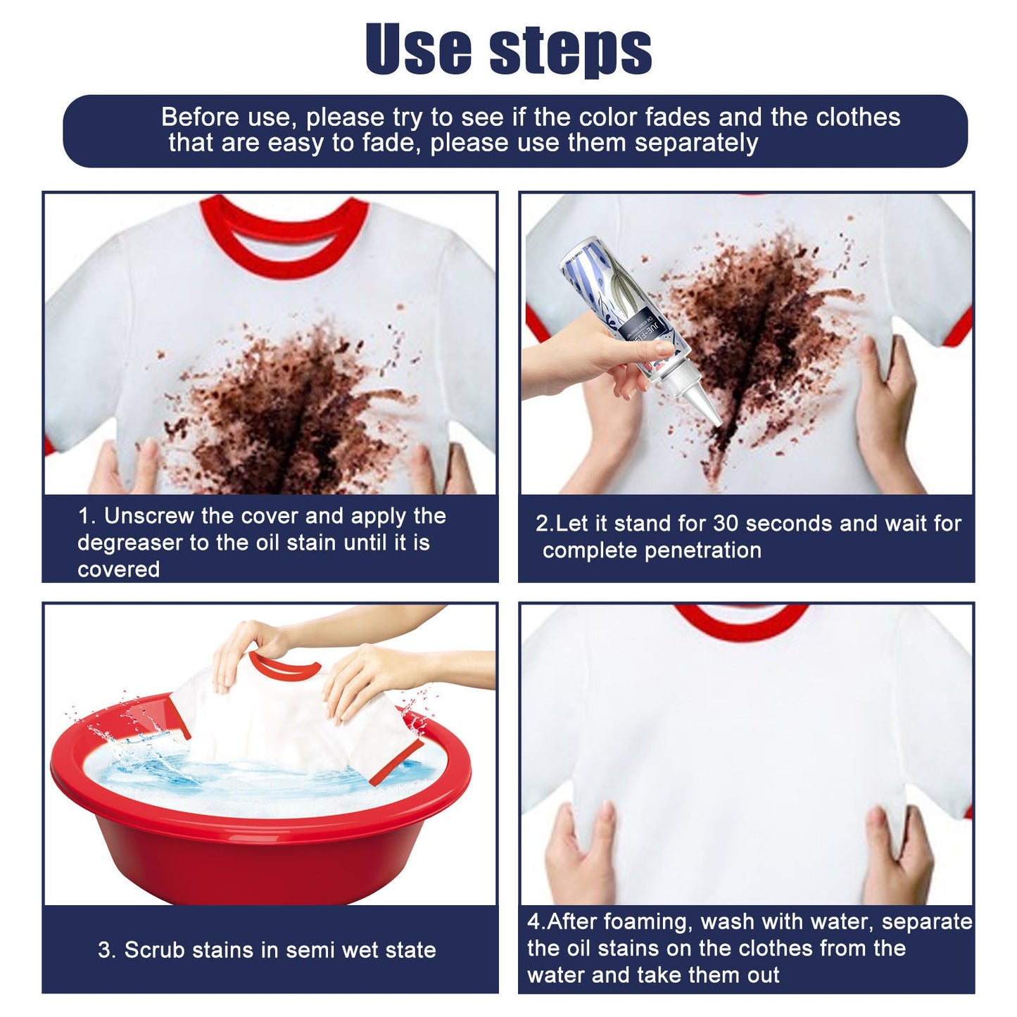 Oil Stain Remover – Removes Oil, Ink & Food Stains  | Buy 1 Get 1 Free🔥 (Pack Of 2)
