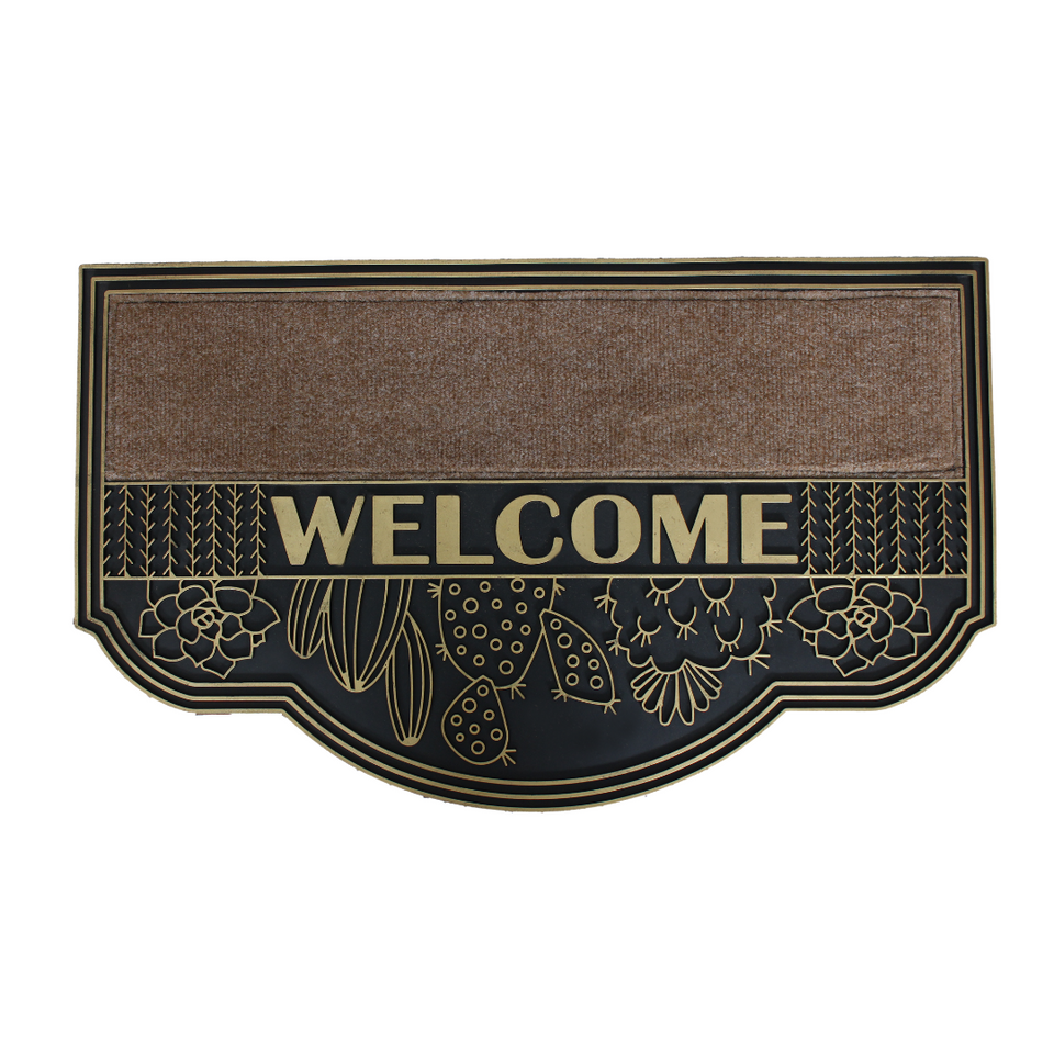 FLORAL WELCOME WITH CARPET DOOR MATS