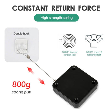 Punch-Free Automatic Door Closer – Self-Closing, Multifunctional, Easy Install for Home & Office