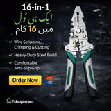 All in 1 Multi-Functional Plier - Wire Stripper ,Cutter ,Crimper | Pure Stainless Steel