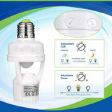 Motion Sensor LED Bulb Holder – Auto On/Off Light Control (Free Shipping)