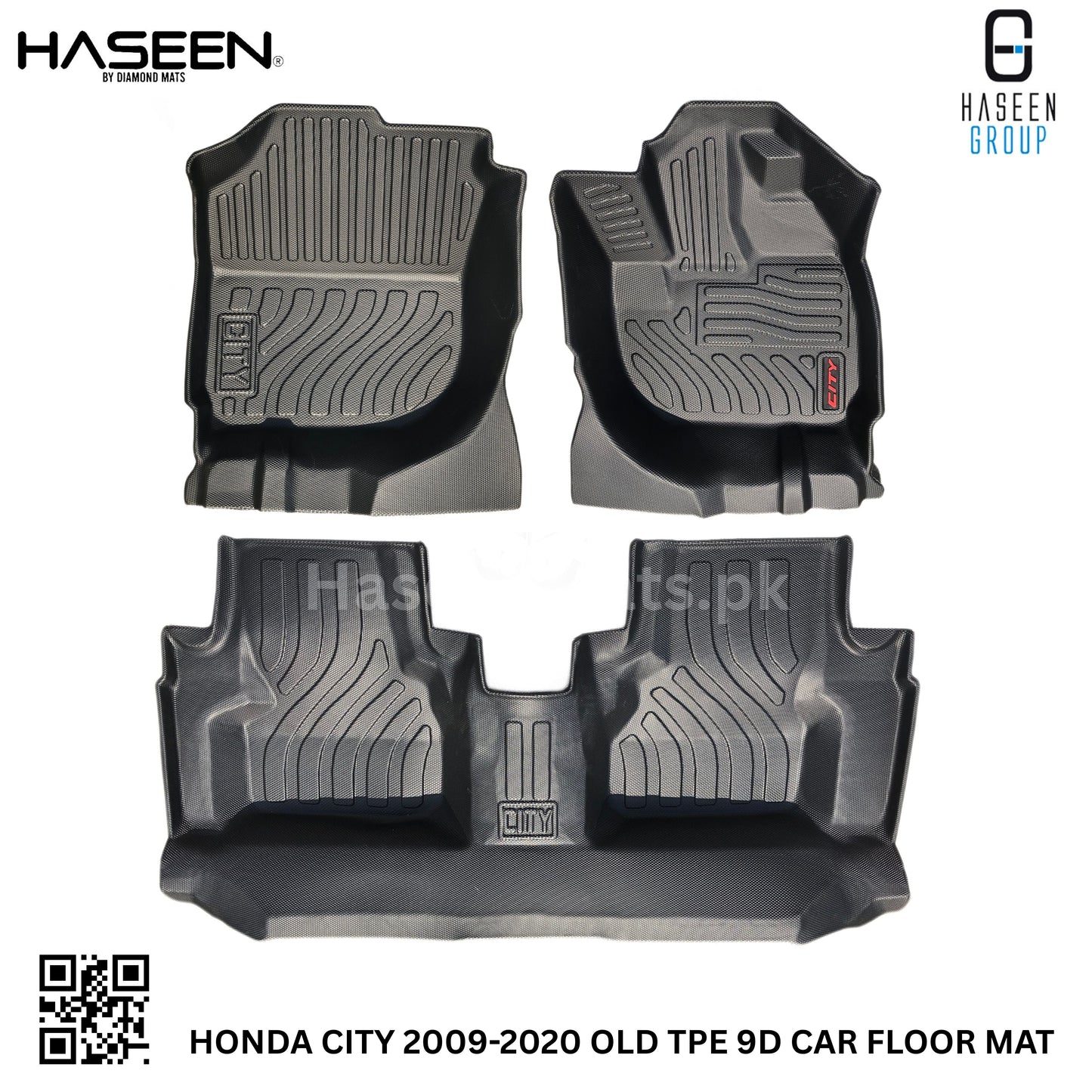 HONDA CITY 2009-2020 TPE PLASTIC HEAVY DUTY 9D FLOOR MAT