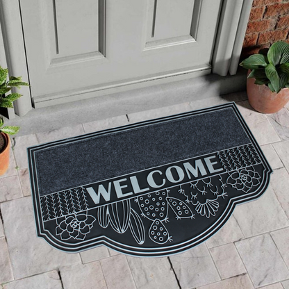 FLORAL WELCOME WITH CARPET DOOR MATS