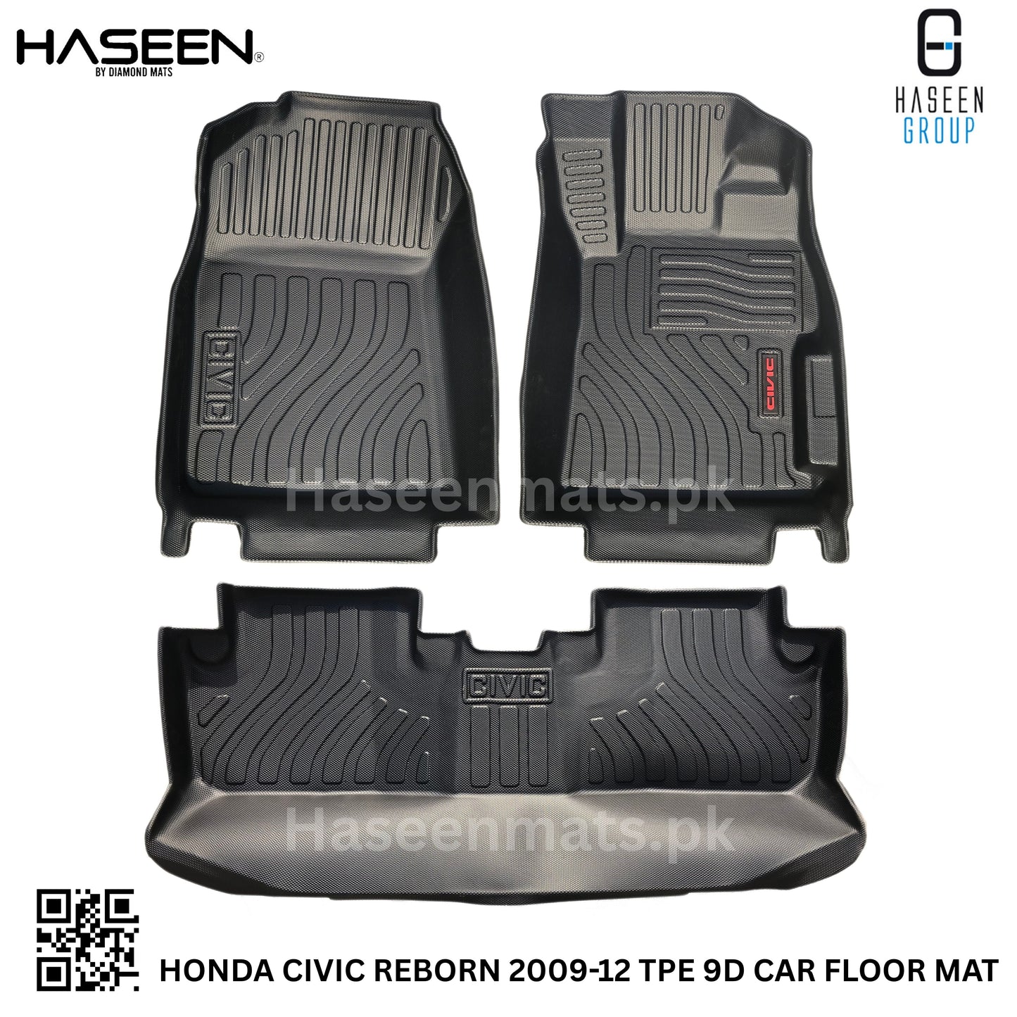 HONDA CIVIC REBORN 2009-2012 9D TPE PLASTIC FLOOR MATS
