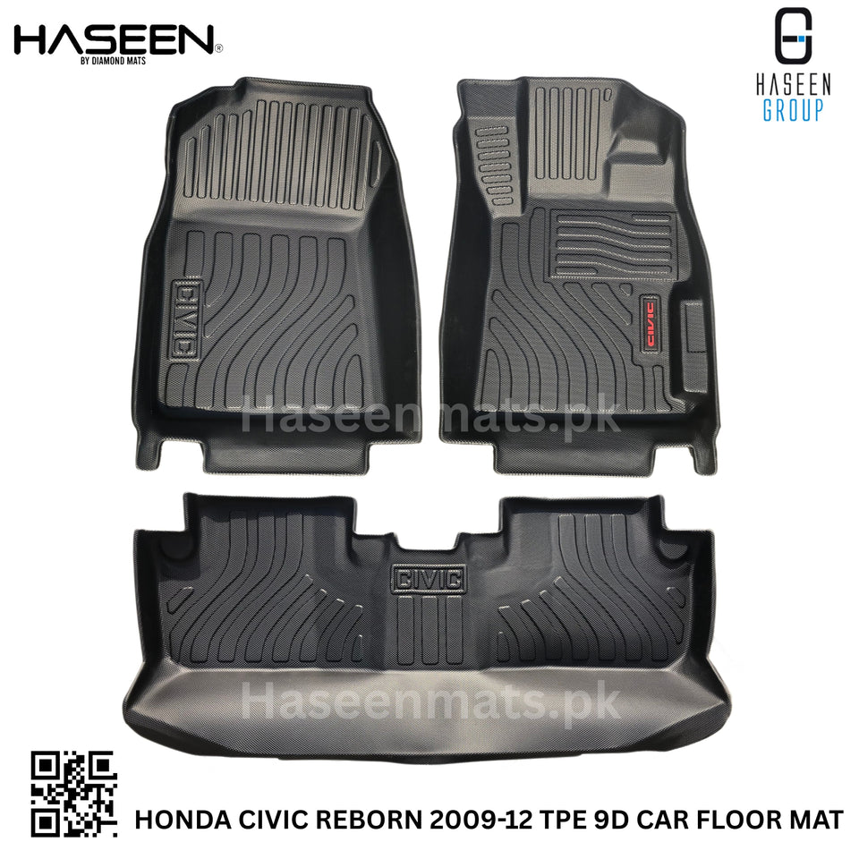 HONDA CIVIC REBORN 2009-2012 9D TPE PLASTIC FLOOR MATS